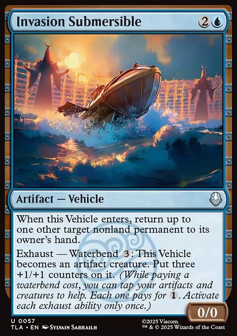 Invasion Submersible, Avatar: The Last Airbender #57, Magic: The Gathering card