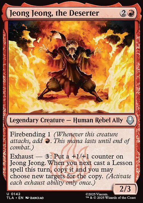 Jeong Jeong, the Deserter, Avatar: The Last Airbender #142, Magic: The Gathering card
