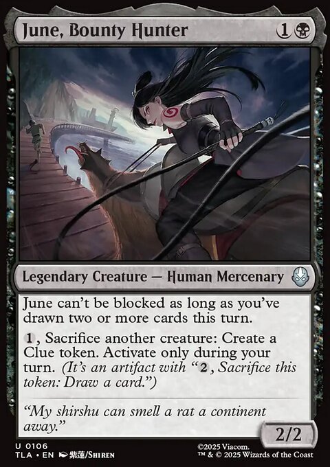 June, Bounty Hunter, Avatar: The Last Airbender #106, Magic: The Gathering card