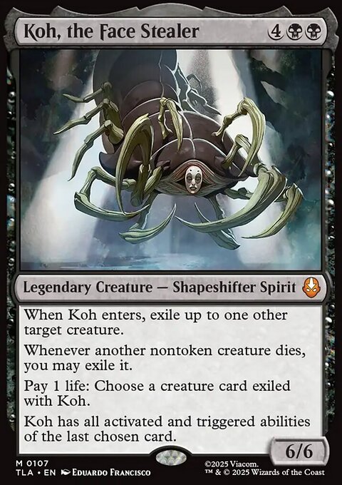 Koh, the Face Stealer, Avatar: The Last Airbender #107, Magic: The Gathering card