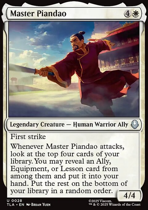 Master Piandao, Avatar: The Last Airbender #28, Magic: The Gathering card