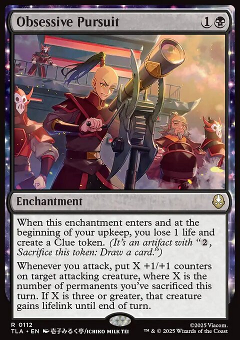 Obsessive Pursuit, Avatar: The Last Airbender #112, Magic: The Gathering card