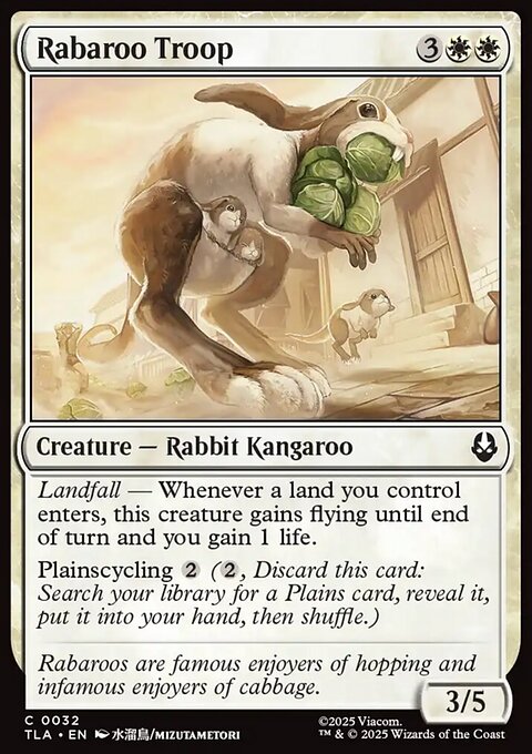 Rabaroo Troop, Avatar: The Last Airbender #32, Magic: The Gathering card