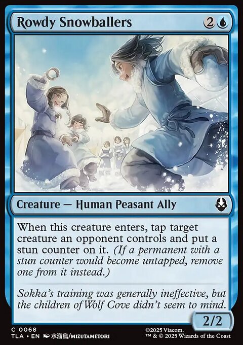 Rowdy Snowballers, Avatar: The Last Airbender #68, Magic: The Gathering card