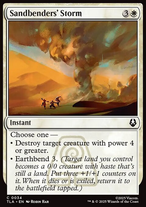 Sandbenders' Storm, Avatar: The Last Airbender #34, Magic: The Gathering card