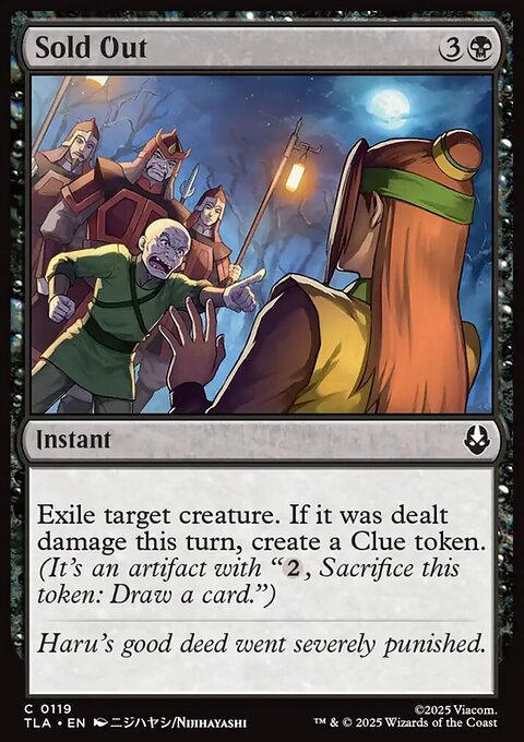 Sold Out, Avatar: The Last Airbender #119, Magic: The Gathering card