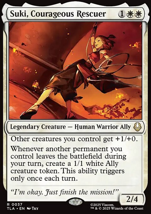 Suki, Courageous Rescuer, Avatar: The Last Airbender #37, Magic: The Gathering card