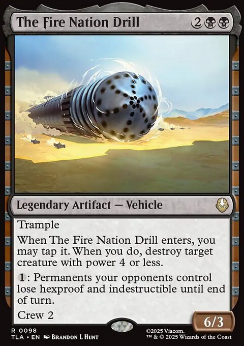 The Fire Nation Drill, Avatar: The Last Airbender #98, Magic: The Gathering card