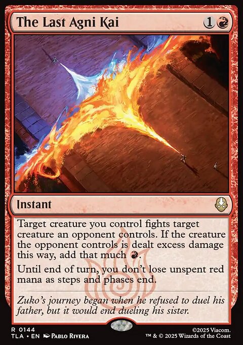 The Last Agni Kai, Avatar: The Last Airbender #144, Magic: The Gathering card
