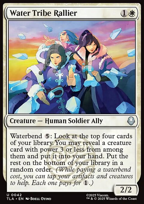 Water Tribe Rallier, Avatar: The Last Airbender #42, Magic: The Gathering card