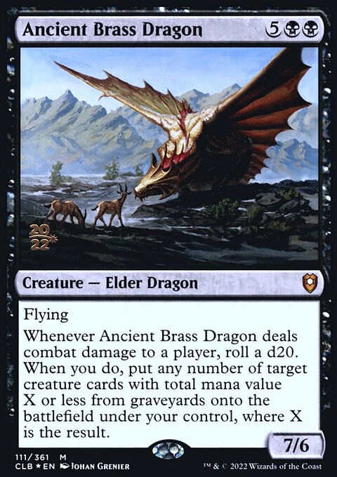 Ancient Brass Dragon, Battle for Baldur's Gate Promos #111s, Magic: The Gathering card