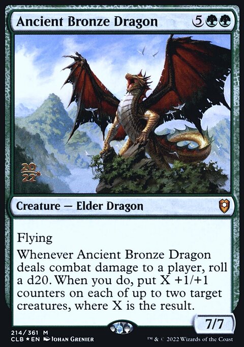 Ancient Bronze Dragon, Battle for Baldur's Gate Promos #214s, Magic: The Gathering card
