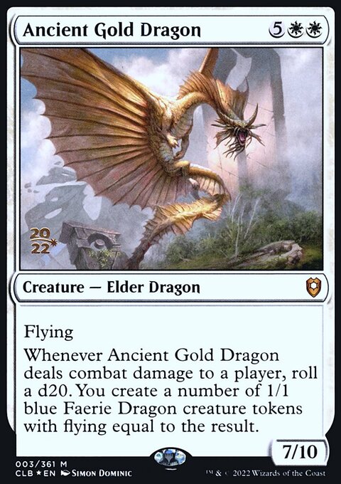 Ancient Gold Dragon, Battle for Baldur's Gate Promos #3s, Magic: The Gathering card