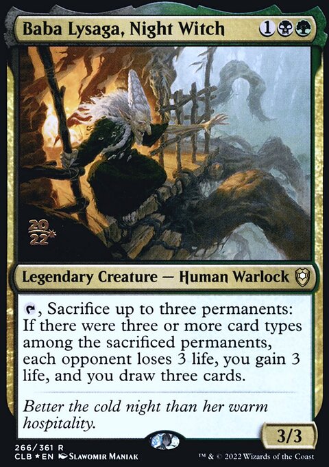 Baba Lysaga, Night Witch, Battle for Baldur's Gate Promos #266s, Magic: The Gathering card