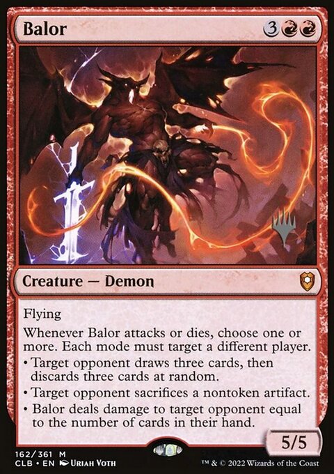 Balor, Battle for Baldur's Gate Promos #162p, Magic: The Gathering card