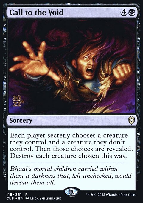 Call to the Void, Battle for Baldur's Gate Promos #118s, Magic: The Gathering card