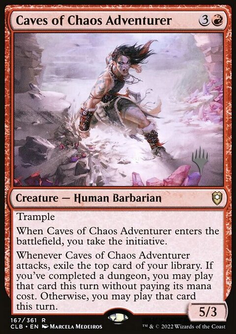 Caves of Chaos Adventurer, Battle for Baldur's Gate Promos #167p, Magic: The Gathering card