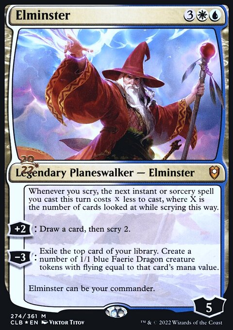Elminster, Battle for Baldur's Gate Promos #274s, Magic: The Gathering card