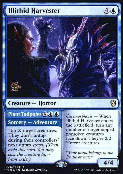 Illithid Harvester // Plant Tadpoles, Battle for Baldur's Gate Promos #76s, Magic: The Gathering card