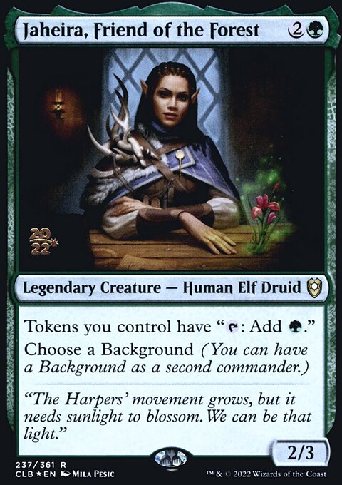 Jaheira, Friend of the Forest, Battle for Baldur's Gate Promos #237s, Magic: The Gathering card