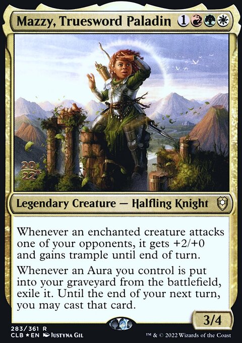Mazzy, Truesword Paladin, Battle for Baldur's Gate Promos #283s, Magic: The Gathering card