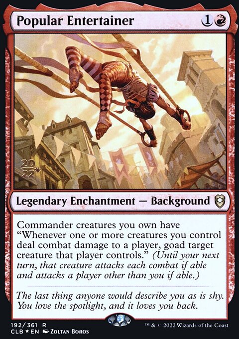 Popular Entertainer, Battle for Baldur's Gate Promos #192s, Magic: The Gathering card