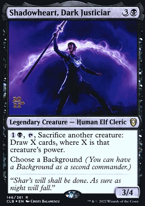 Shadowheart, Dark Justiciar, Battle for Baldur's Gate Promos #146s, Magic: The Gathering card