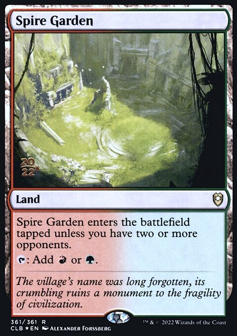 Spire Garden, Battle for Baldur's Gate Promos #361s, Magic: The Gathering card