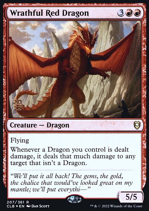 Wrathful Red Dragon, Battle for Baldur's Gate Promos #207s, Magic: The Gathering card