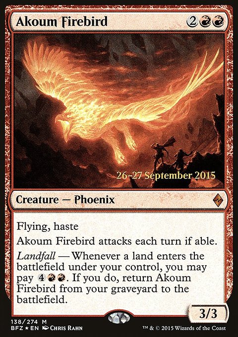 Akoum Firebird, Battle for Zendikar Promos #138s, Magic: The Gathering card