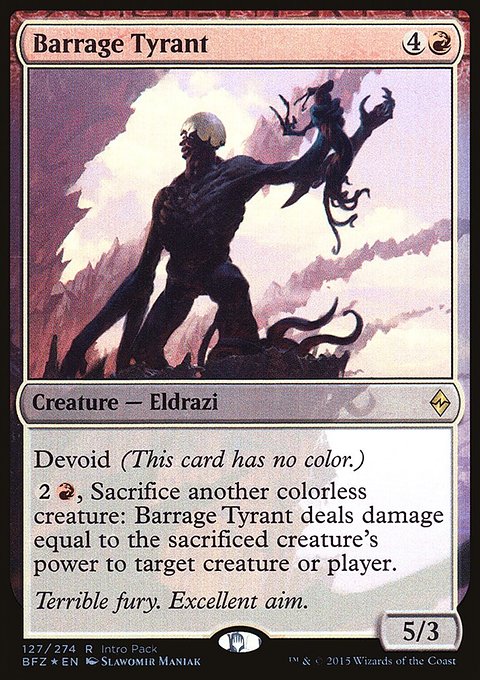 Barrage Tyrant, Battle for Zendikar Promos #127, Magic: The Gathering card