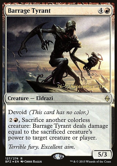 Barrage Tyrant, Battle for Zendikar Promos #127s, Magic: The Gathering card