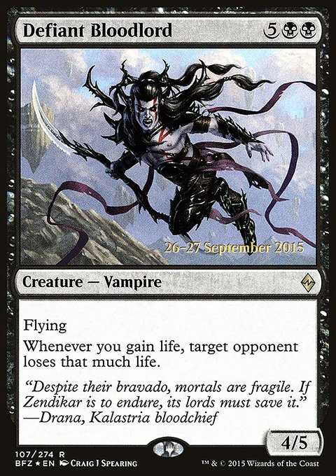 Defiant Bloodlord, Battle for Zendikar Promos #107s, Magic: The Gathering card
