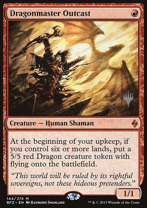 Dragonmaster Outcast, Battle for Zendikar Promos #144p, Magic: The Gathering card