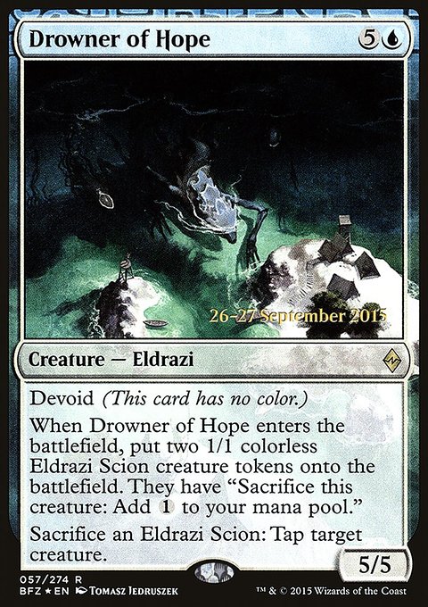 Drowner of Hope, Battle for Zendikar Promos #57s, Magic: The Gathering card