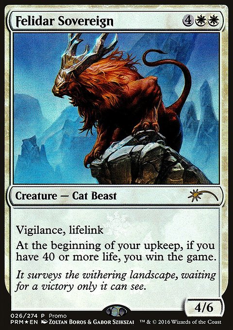 Felidar Sovereign, Battle for Zendikar Promos #26★, Magic: The Gathering card