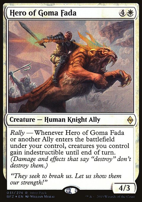 Hero of Goma Fada, Battle for Zendikar Promos #31, Magic: The Gathering card