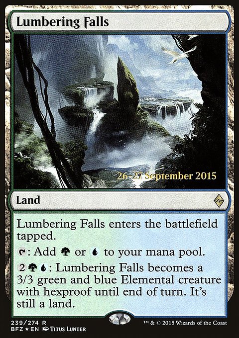 Lumbering Falls, Battle for Zendikar Promos #239s, Magic: The Gathering card