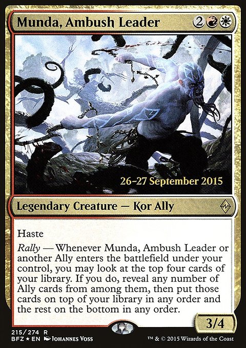 Munda, Ambush Leader, Battle for Zendikar Promos #215s, Magic: The Gathering card
