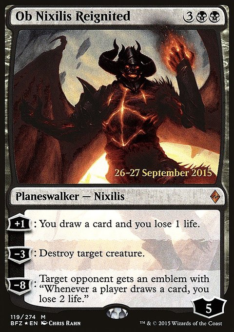 Ob Nixilis Reignited, Battle for Zendikar Promos #119s, Magic: The Gathering card