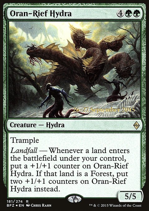 Oran-Rief Hydra, Battle for Zendikar Promos #181s, Magic: The Gathering card
