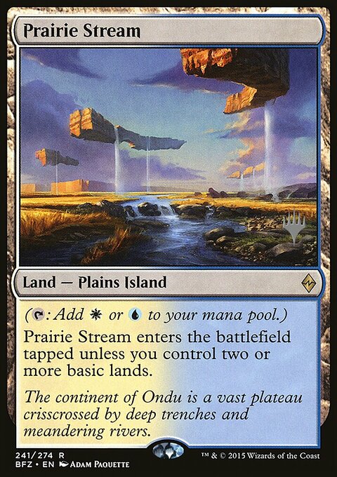 Prairie Stream, Battle for Zendikar Promos #241p, Magic: The Gathering card