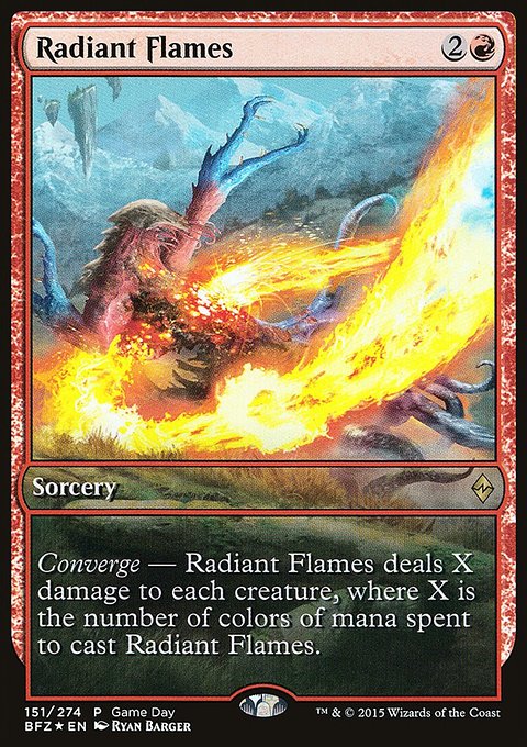 Radiant Flames, Battle for Zendikar Promos #151, Magic: The Gathering card