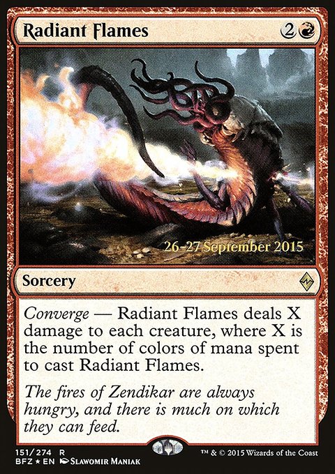 Radiant Flames, Battle for Zendikar Promos #151s, Magic: The Gathering card