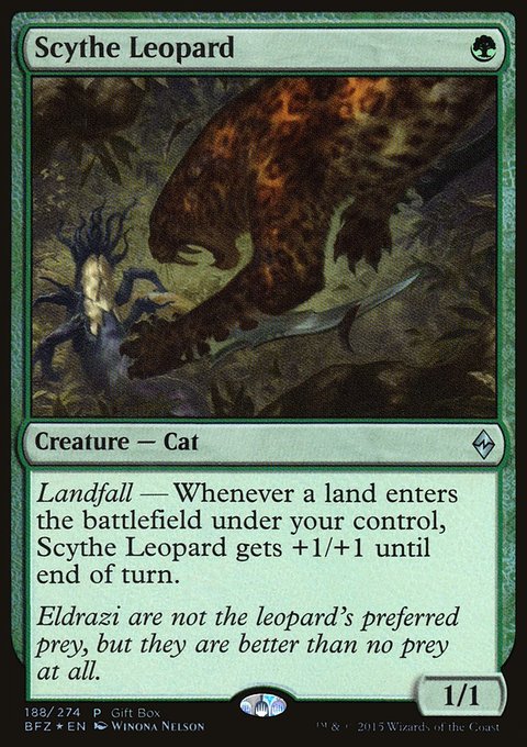 Scythe Leopard, Battle for Zendikar Promos #188, Magic: The Gathering card