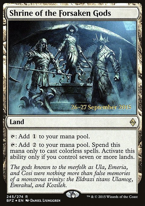 Shrine of the Forsaken Gods, Battle for Zendikar Promos #245s, Magic: The Gathering card