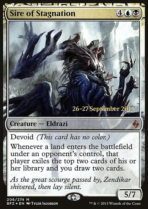 Sire of Stagnation, Battle for Zendikar Promos #206s, Magic: The Gathering card
