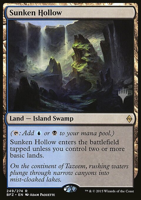 Sunken Hollow, Battle for Zendikar Promos #249p, Magic: The Gathering card