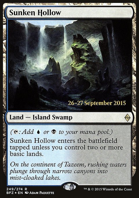Sunken Hollow, Battle for Zendikar Promos #249s, Magic: The Gathering card
