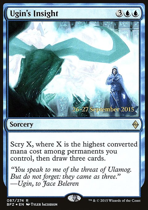 Ugin's Insight, Battle for Zendikar Promos #87s, Magic: The Gathering card